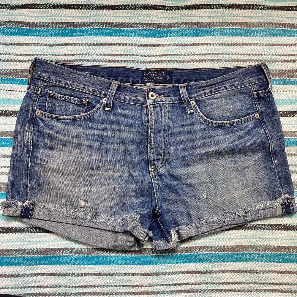 Lucky Brand Denim Boyfriend Shorts- Button Fly